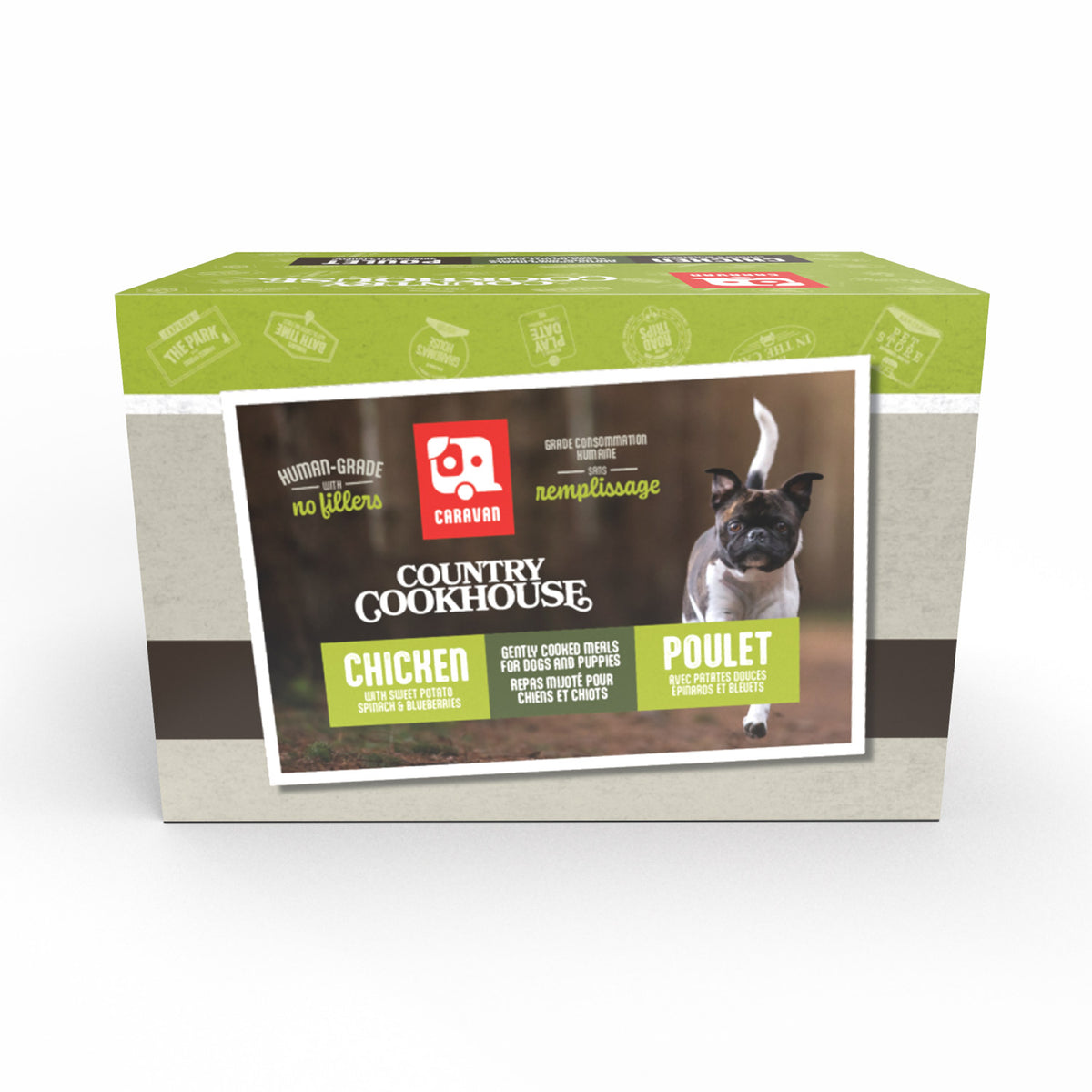 Nourriture légèrement cuite Country Cookhouse au poulet pour chien - Caravan