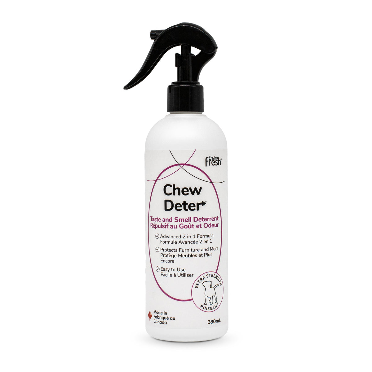 Dissuasif anti-mâchonnement pour chien, goût et odeur 380 ml