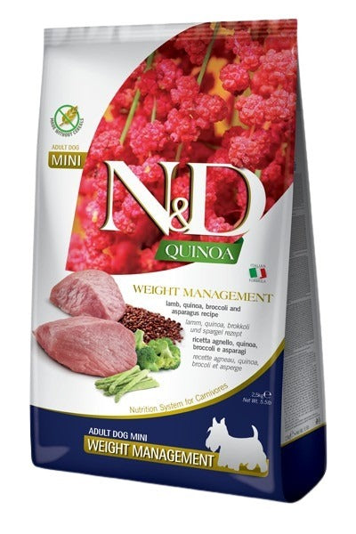 Quinoa contrôle de poids sans grains agneau Farmina - nourriture sèche pour chien