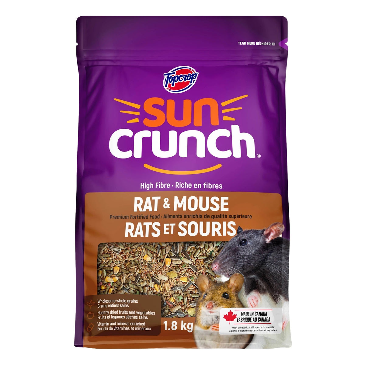 Nourriture Suncrunch pour petits mammifères