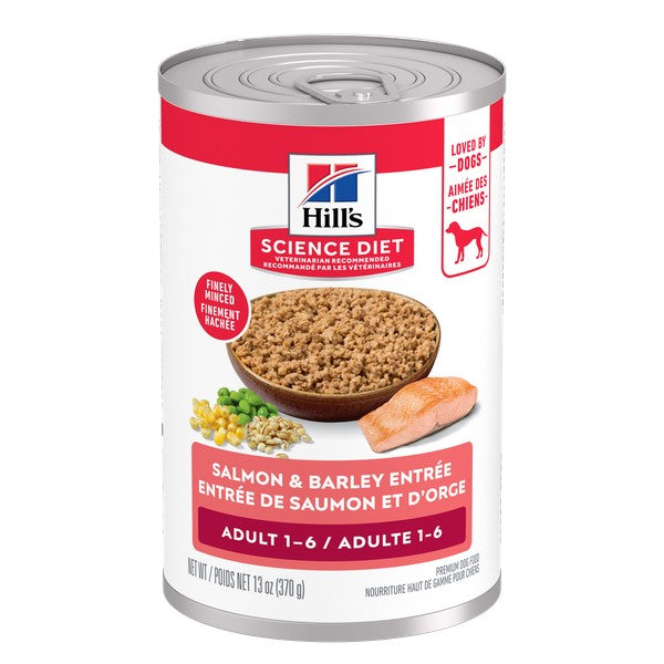 Adulte entrée de saumon et d'orge - nourriture humide pour chien 370 g