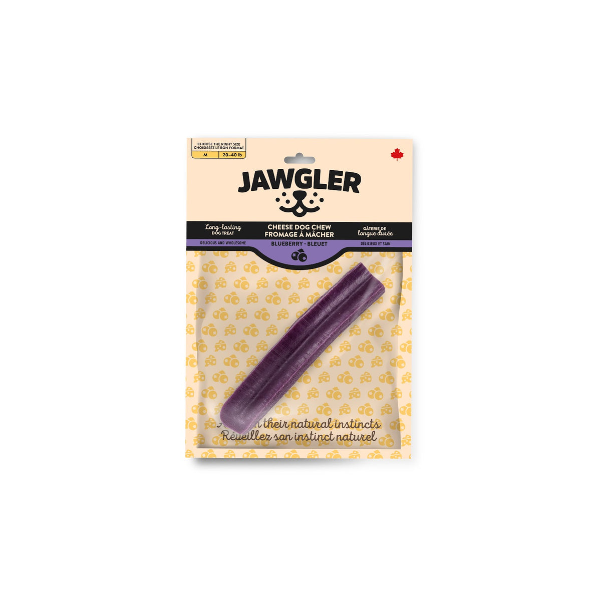 Gâterie de fromage à mâcher, bleuet
