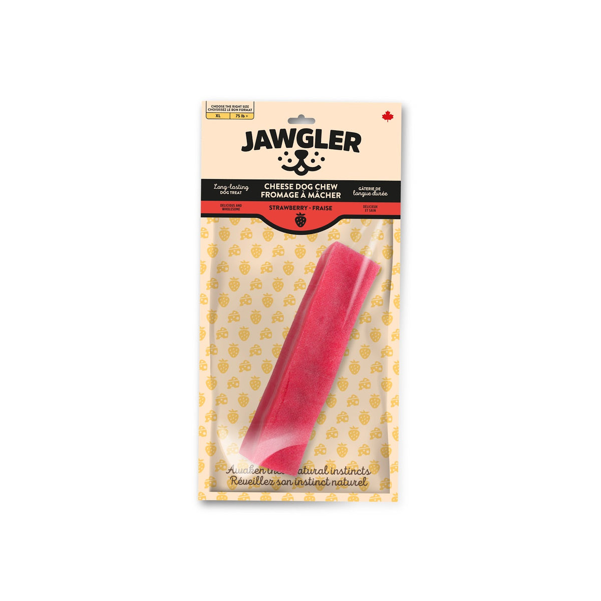 Gâterie de fromage à mâcher, fraise