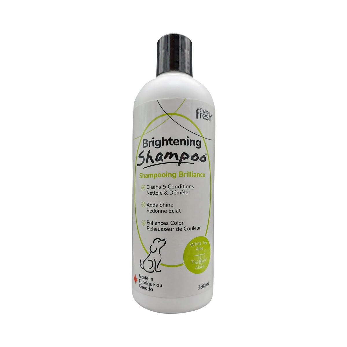 Shampoing brillance pour chien à l'aloès et au thé blanc 380 ml