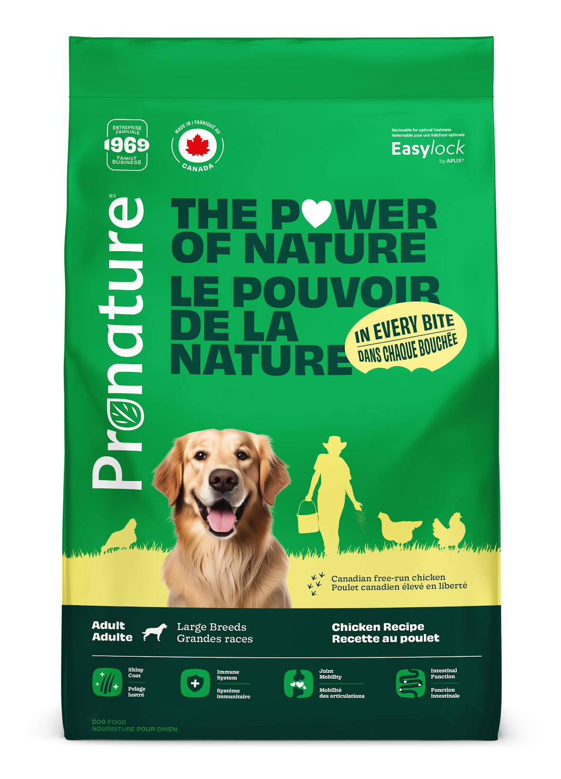 Nourriture pour chien - Adulte - Grandes races - Recette au poulet
