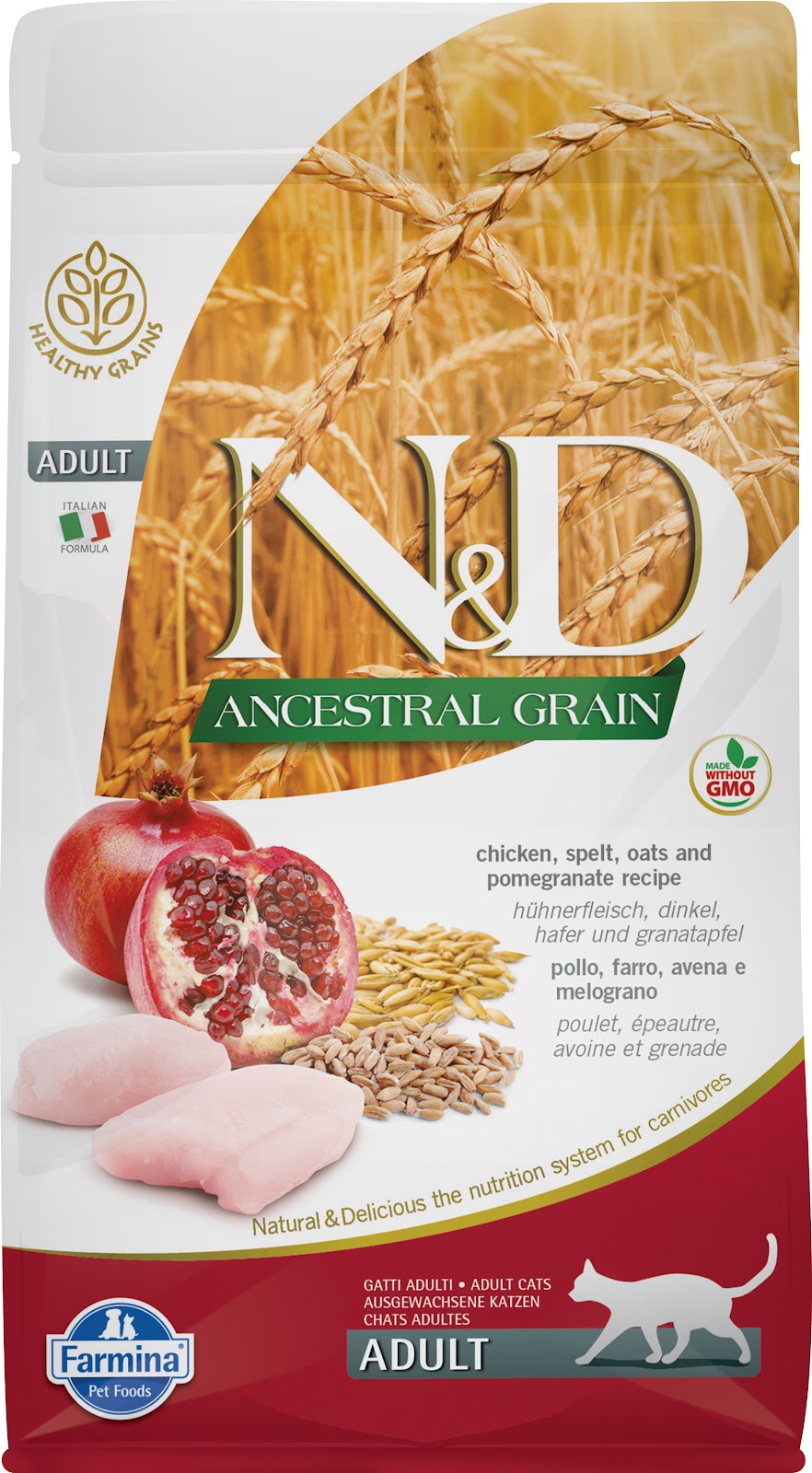 Nourriture sèche N&D Grains ancestraux pour chat