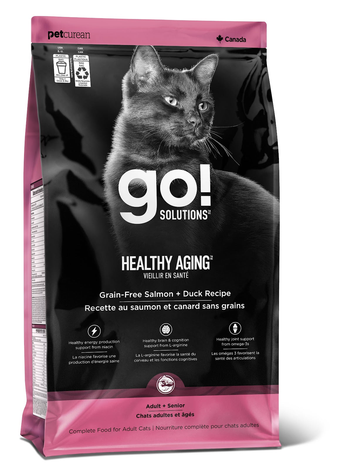 Nourriture sèche Go! Solutions Vieillir en santé pour chat