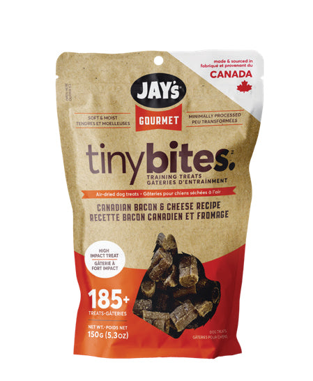 Gâteries Gourmet Tiny Bites au bacon canadien et fromage pour chien - Jay's