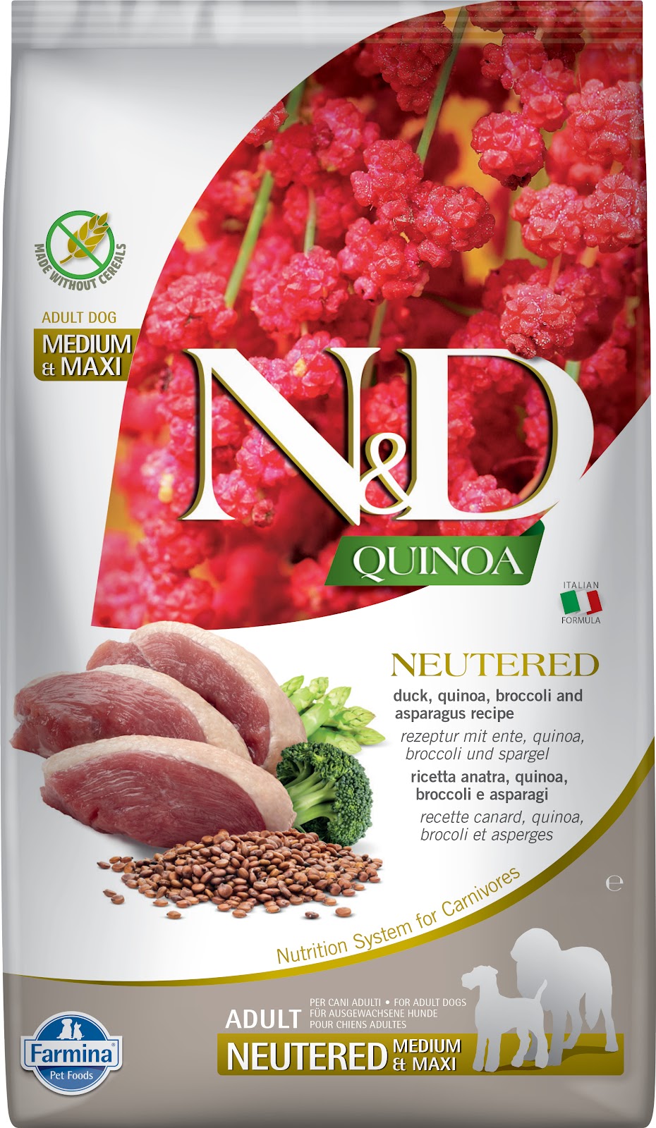 Nourriture sèche N&D Quinoa sans grains pour chien stérilisé