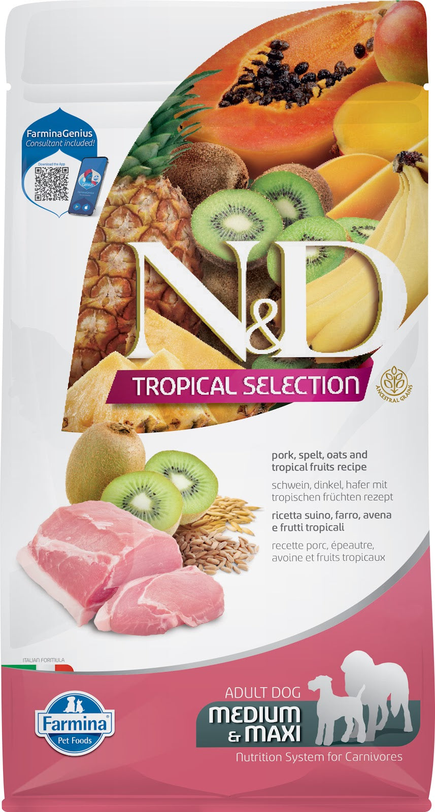 Tropical Selection adulte races moyennes et grandes Farmina - nourriture sèche pour chien