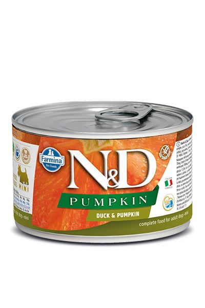 Nourriture humide N&D Citrouille sans grains pour chien de races mini