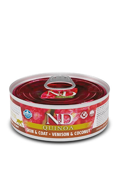 Nourriture humide N&D Quinoa Peau et poils sans grains pour chat