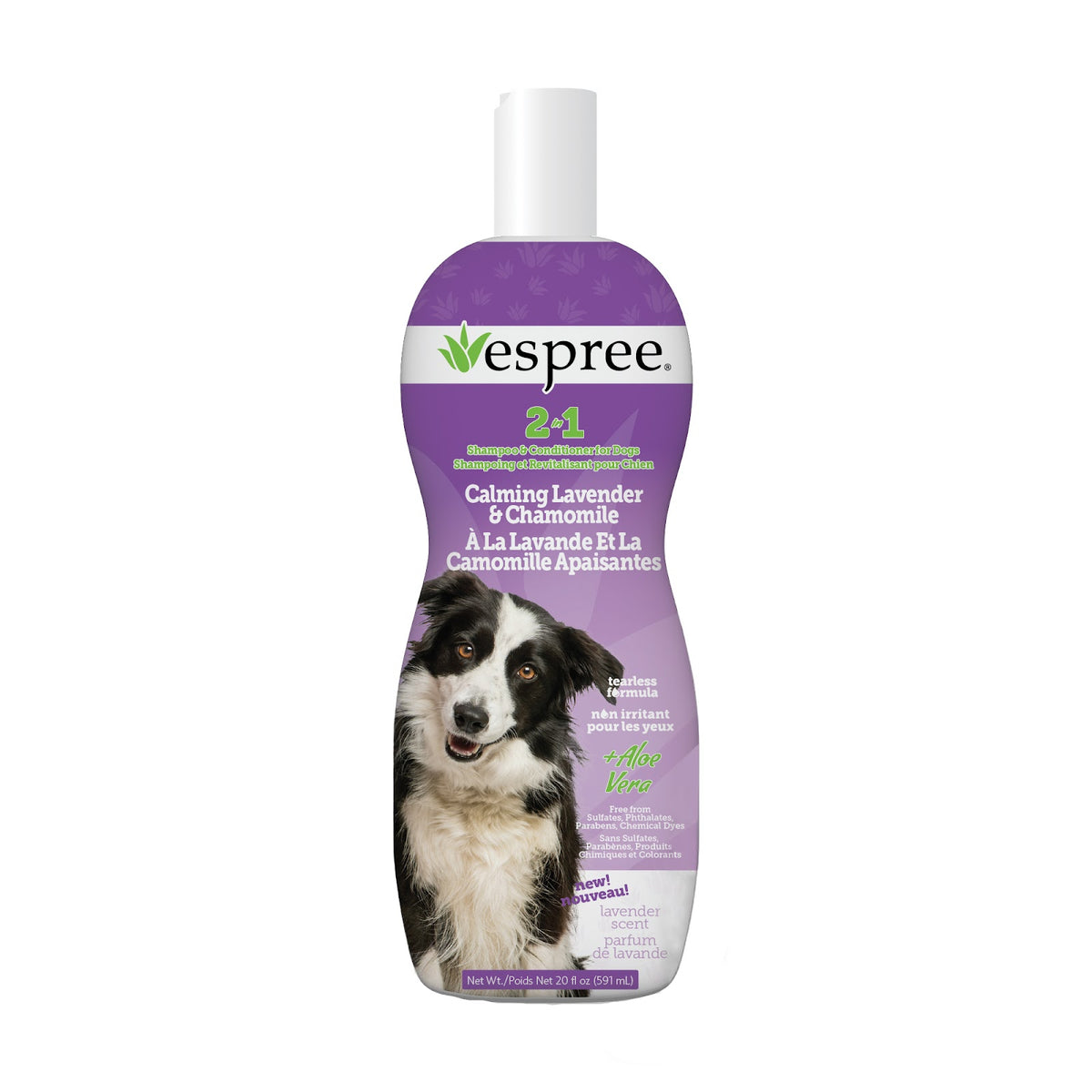 Shampooing et revitalisant 2 en 1 apaisant lavande et camomille pour chien - Espree