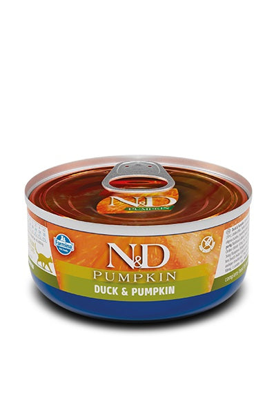 Nourriture humide Citrouille sans grains au canard pour chat 2,46 oz