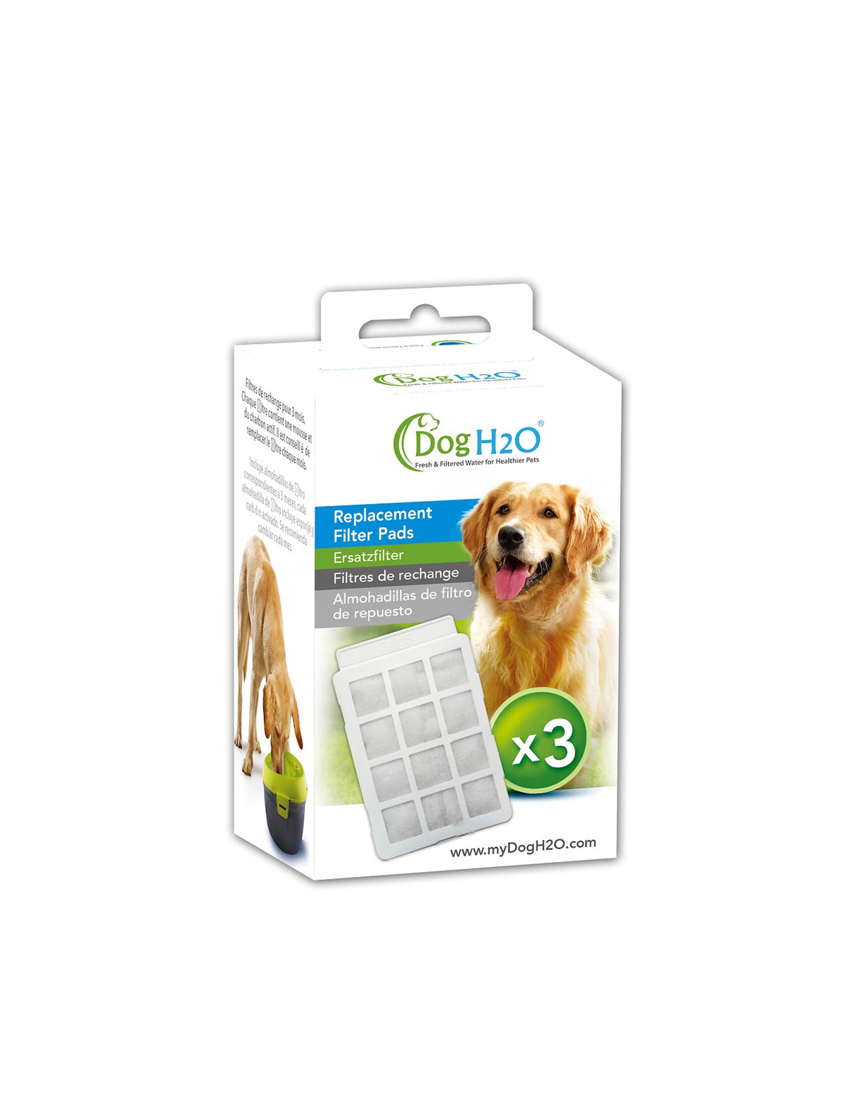Filtres de rechange pour fontaines H2O pour chien ou chat (paquet de 3)