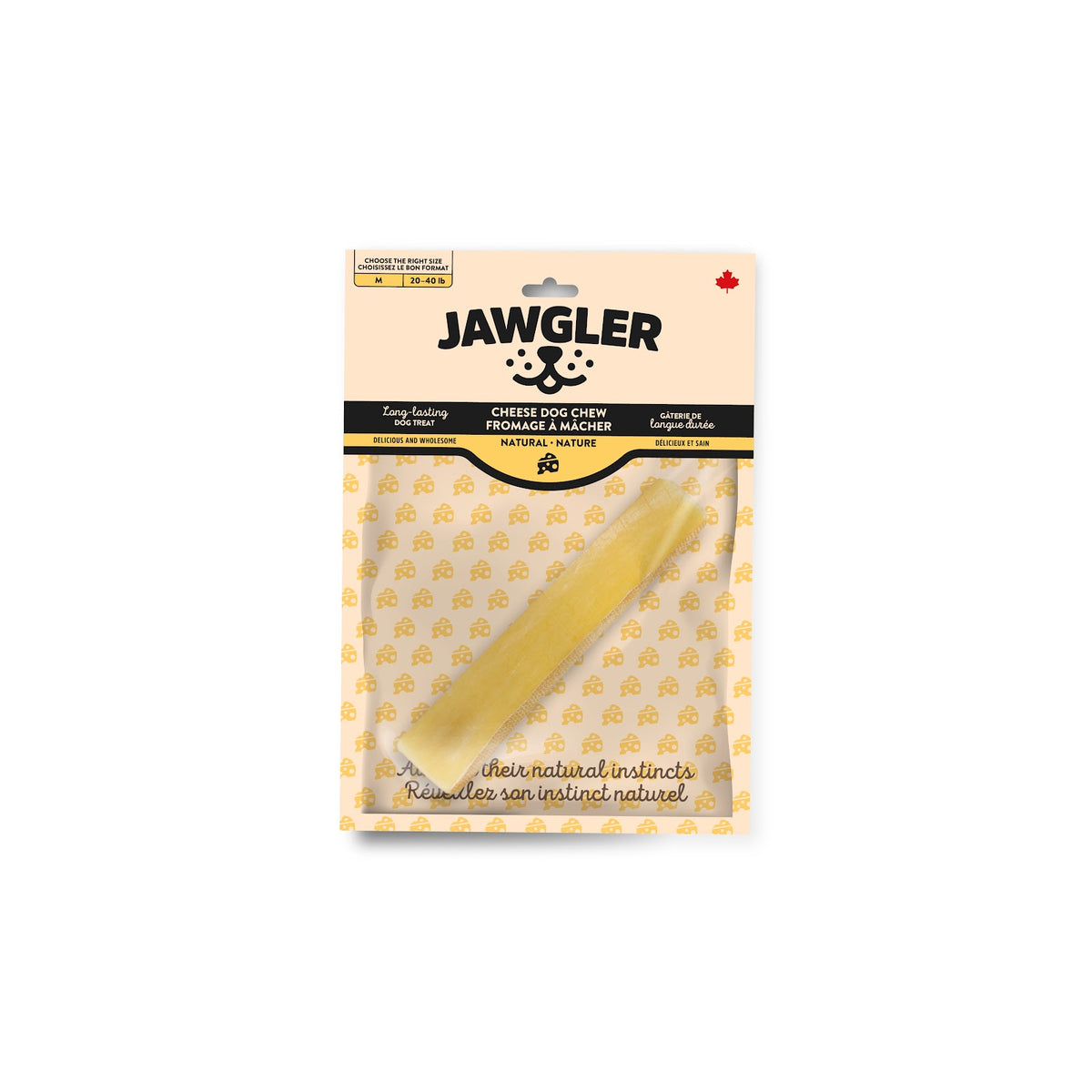 Gâterie à mâcher fromage nature pour chien - Jawgler