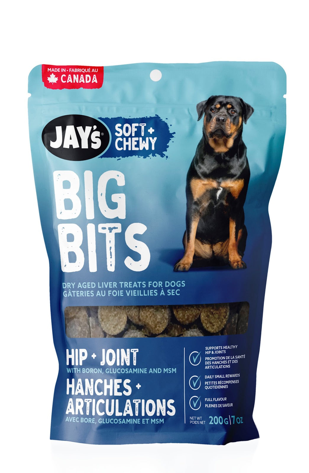 Gâteries Big Bits hanches et articulations pour chien