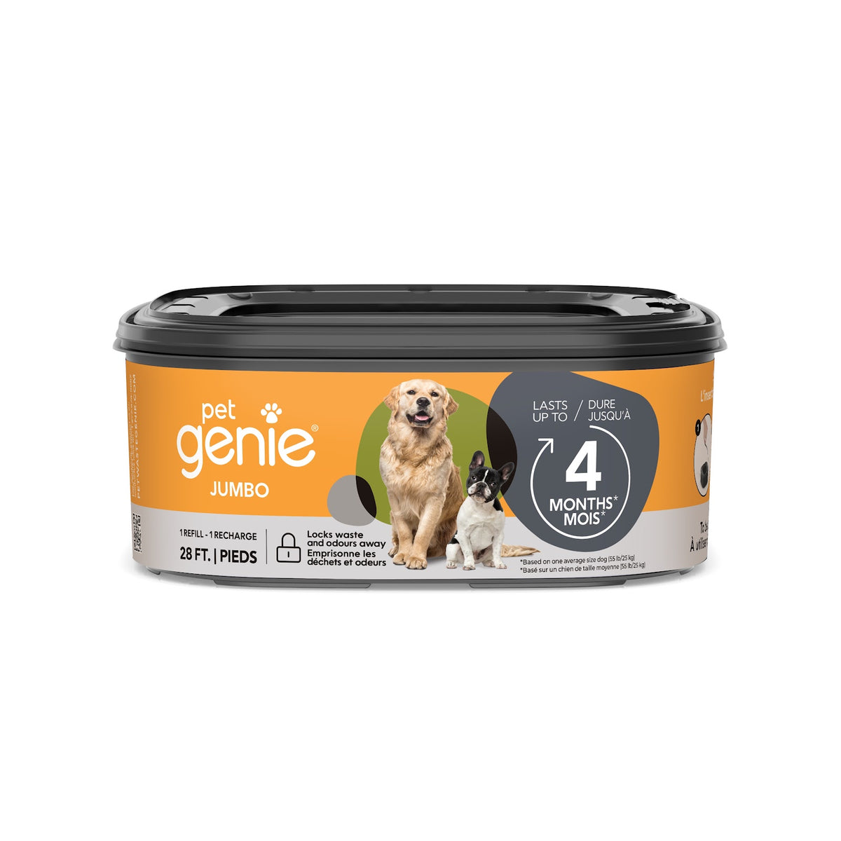 Recharge jumbo de 28 pi pour poubelle à déchets Pet Genie