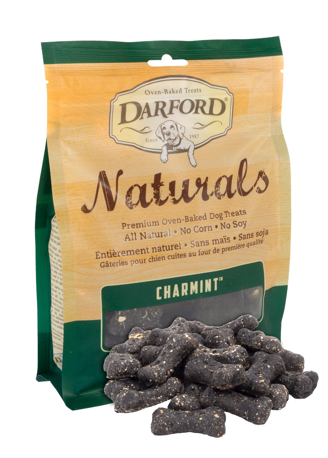 Gâteries dentaires Naturals Charmint à la menthe et charbon pour chien - Darford