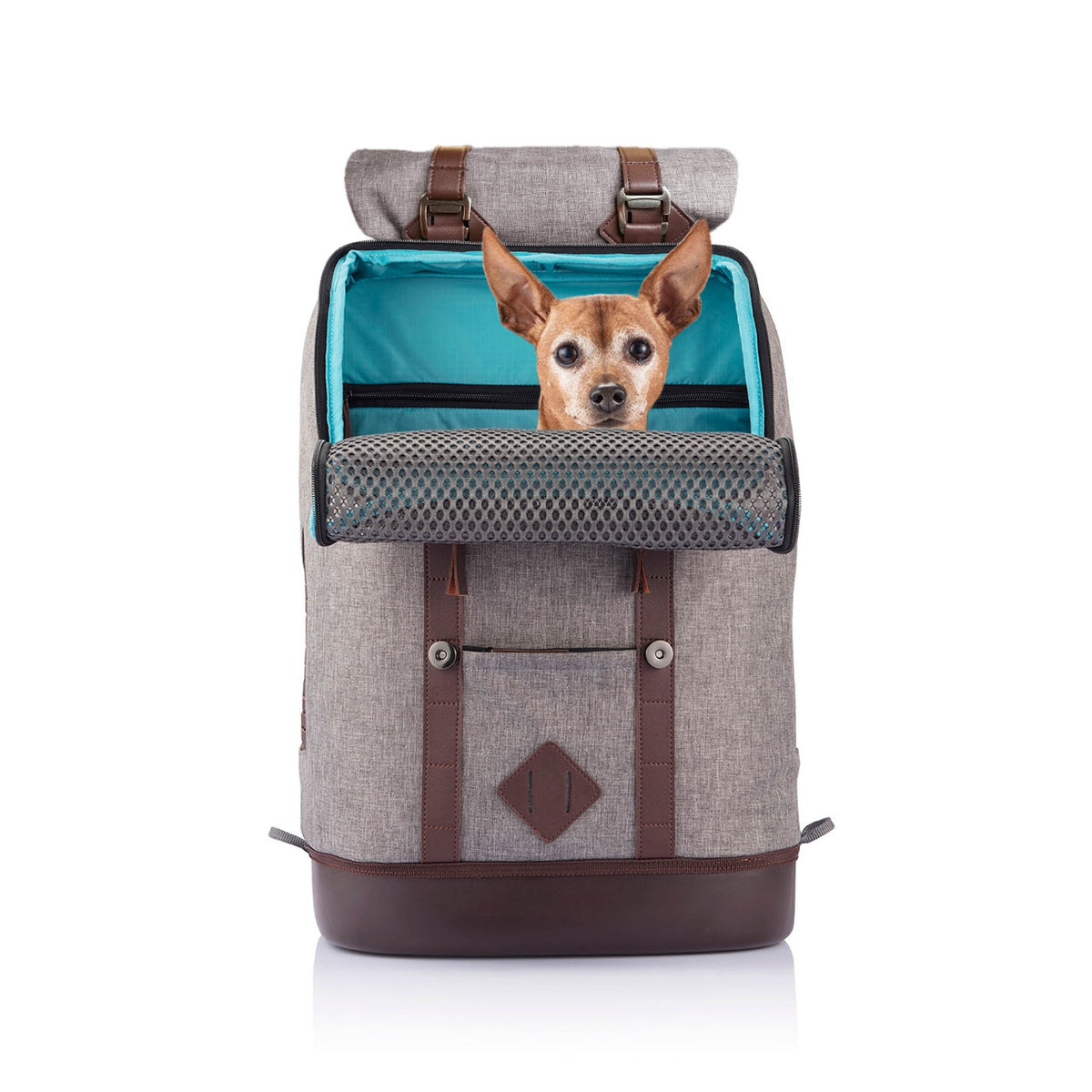Sac de transport K9 Rucksack, gris chiné