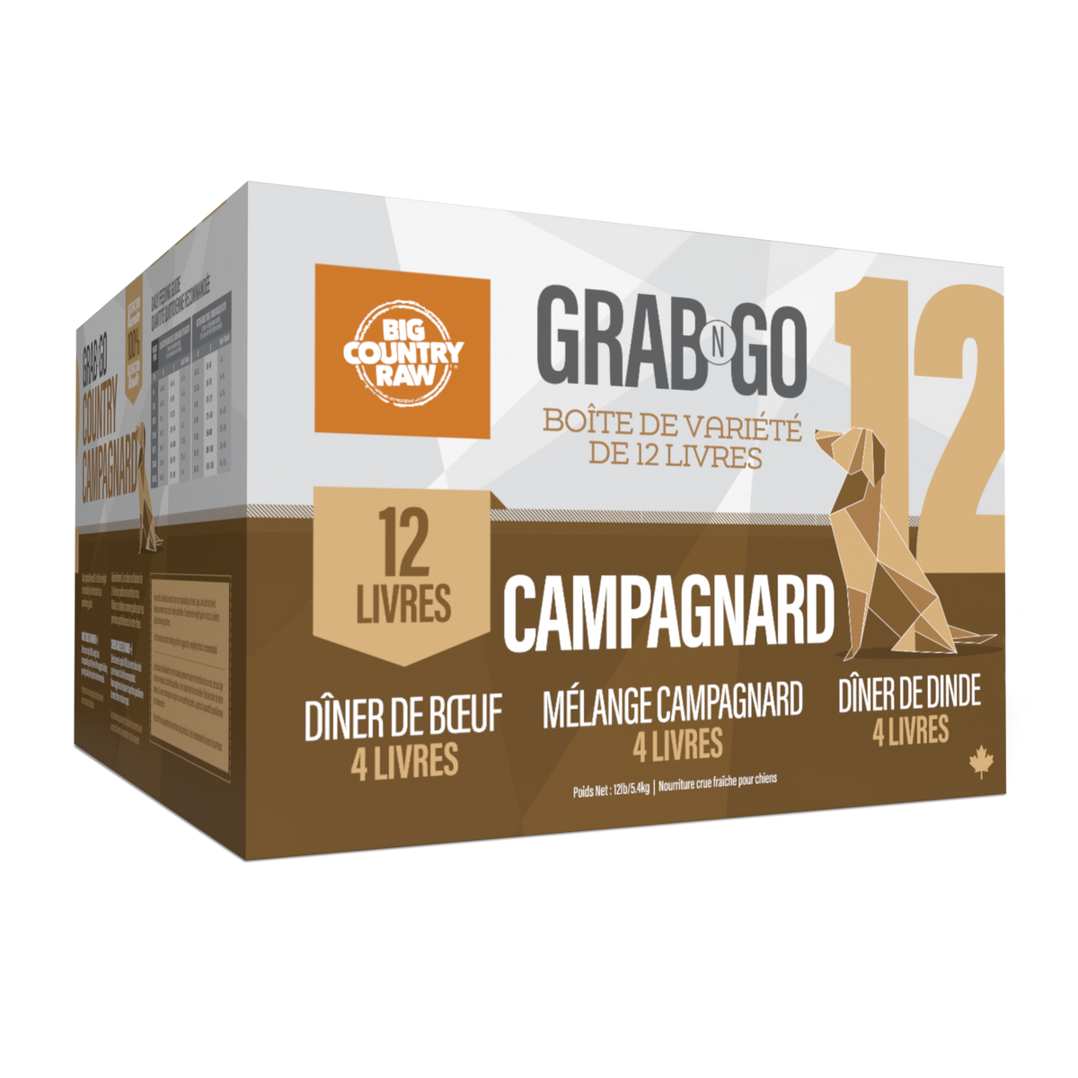 Grab N Go boîte variété - nourriture crue pour chien