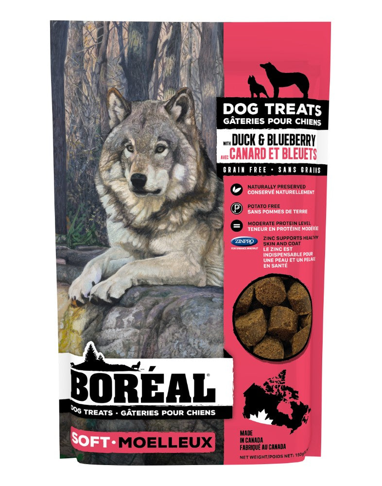 Gâteries tendres canard et bleuets pour chien 150 g