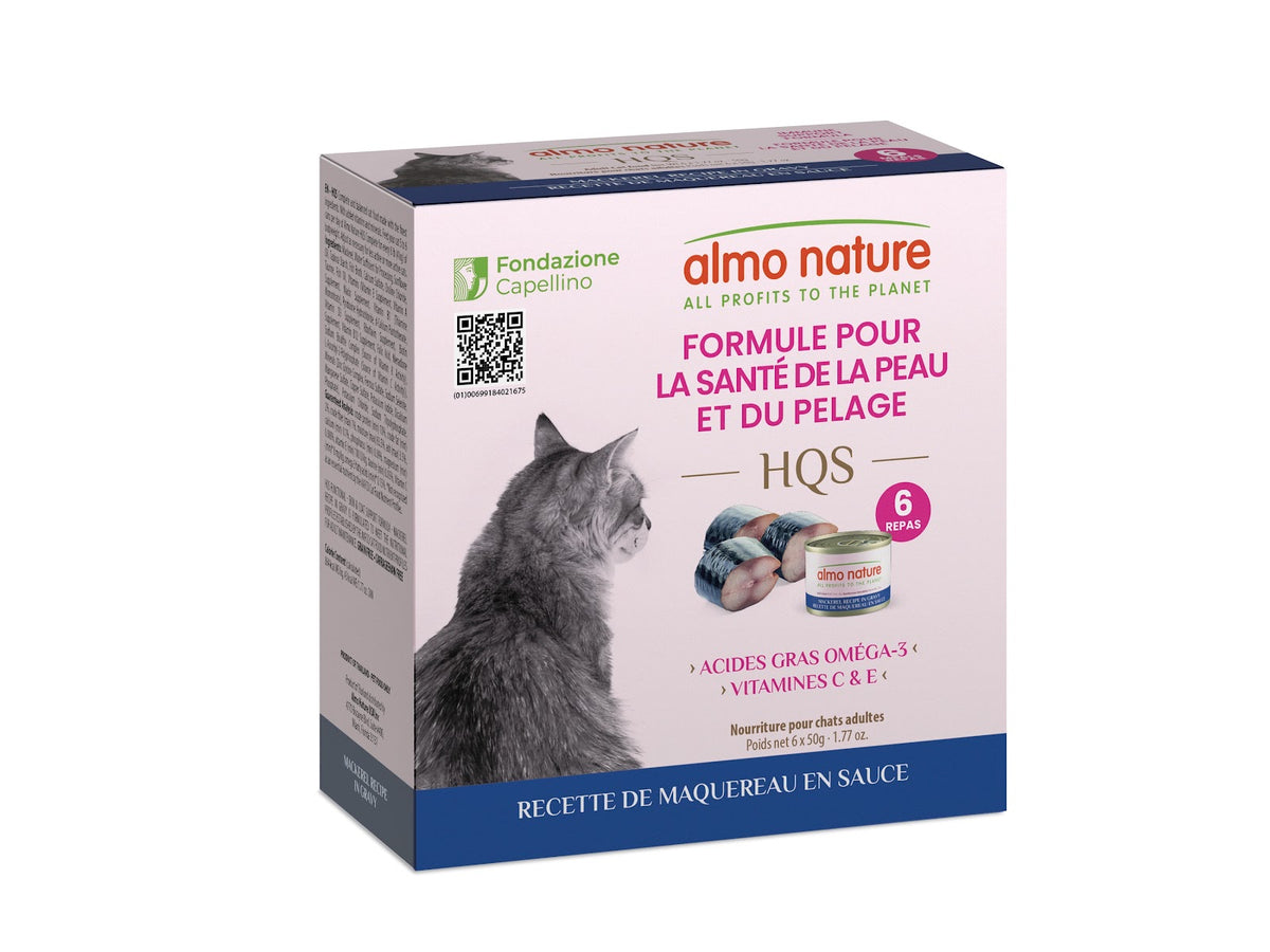 Nourriture humide HQS Formule soutien peau et pelage pour chat