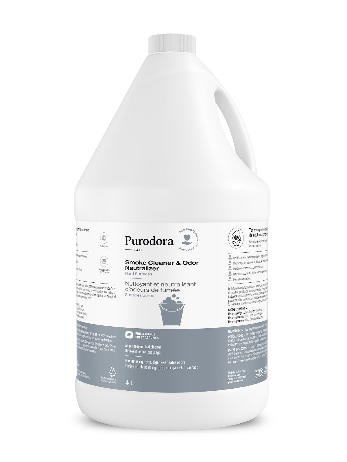 Neutralisant anti-odeurs fumée pour surfaces dures - Purodora Lab