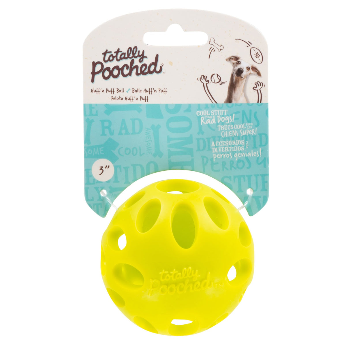 Totally Pooched balle huff'n puff ball - jouet pour chien