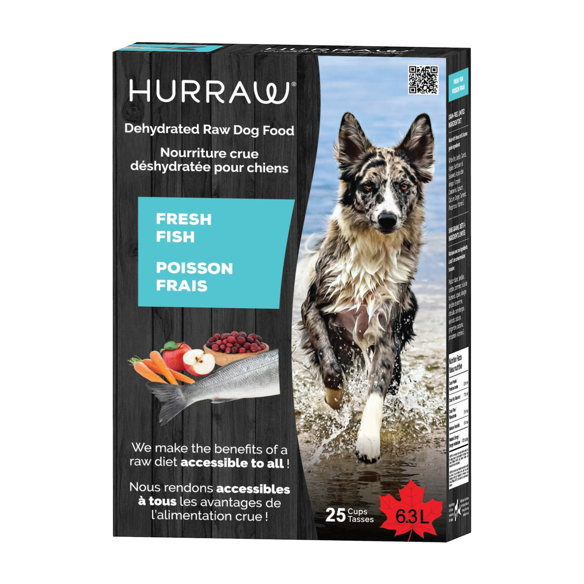 Nourriture crue déshydratée pour chien Hurraw