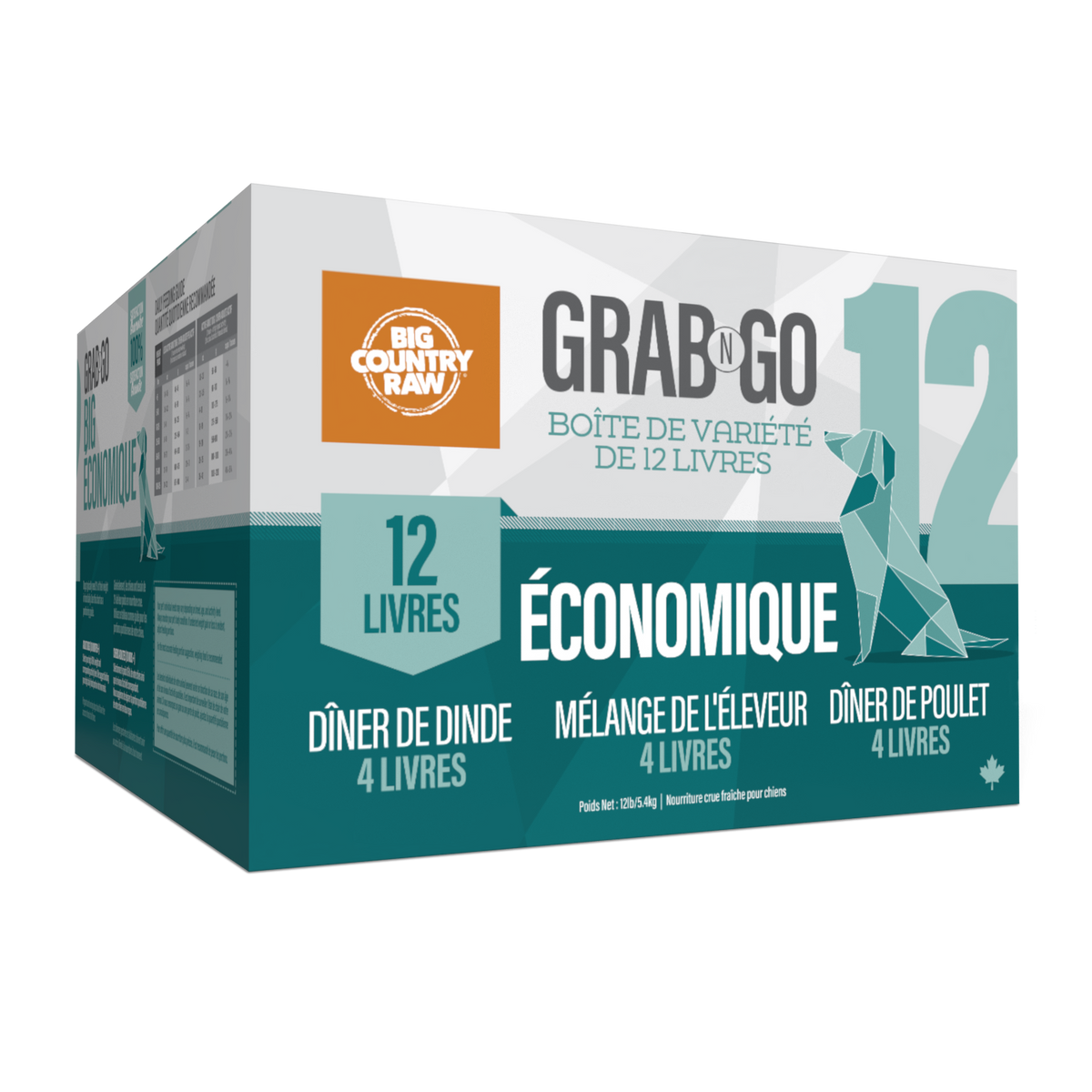 Grab N Go boîte variété - nourriture crue pour chien