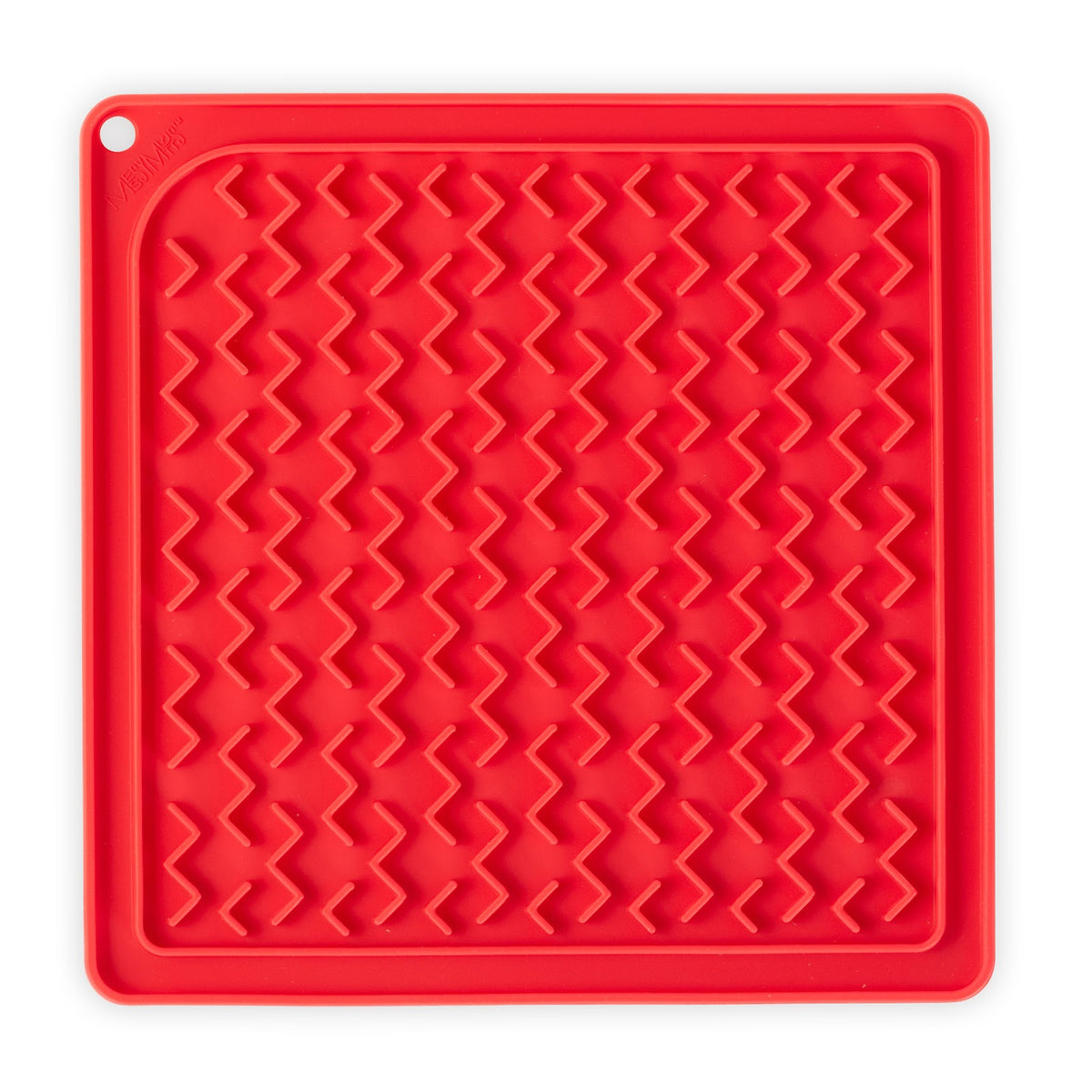 Tapis d'alimentation interactif et réversible en silicone pastèque 5,5 x 5,5 po pour chat