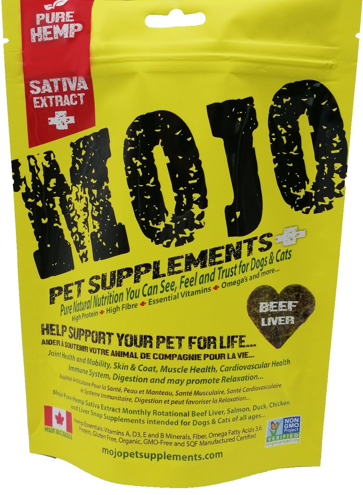 Suppléments à base de chanvre pour chiens et chats Mojo