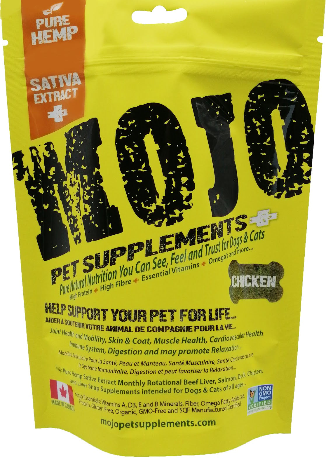 Suppléments à base de chanvre pour chiens et chats Mojo