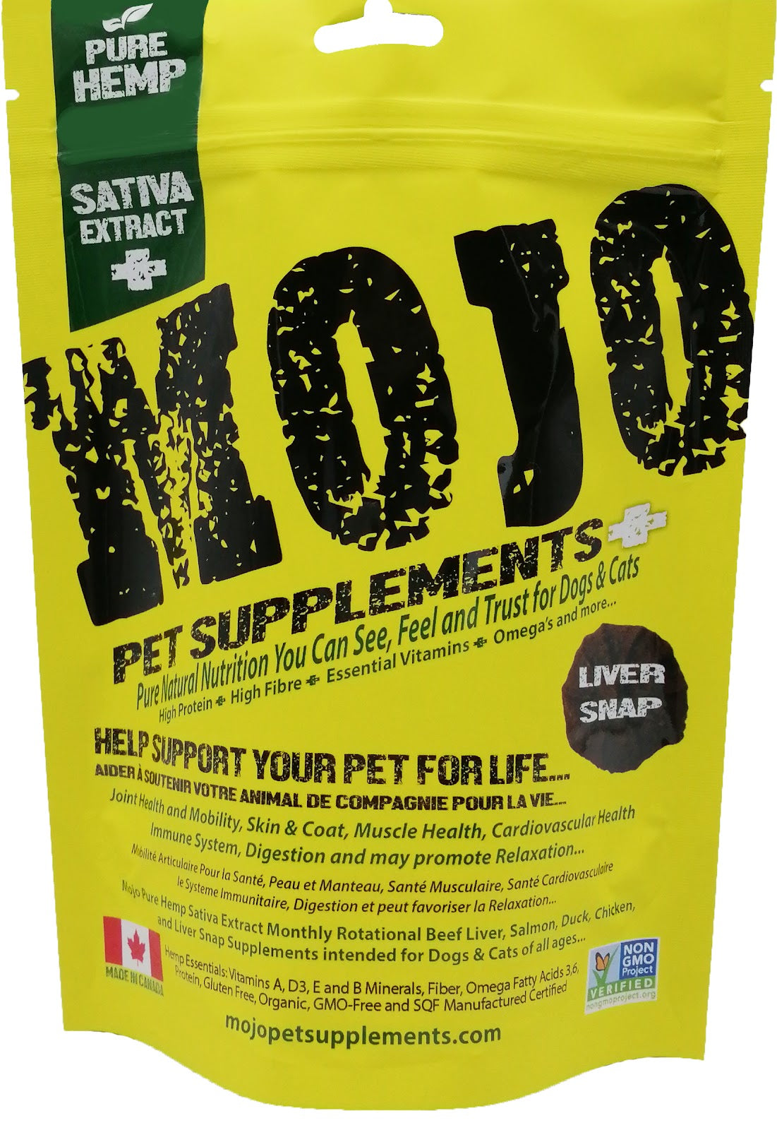 Suppléments à base de chanvre pour chiens et chats Mojo