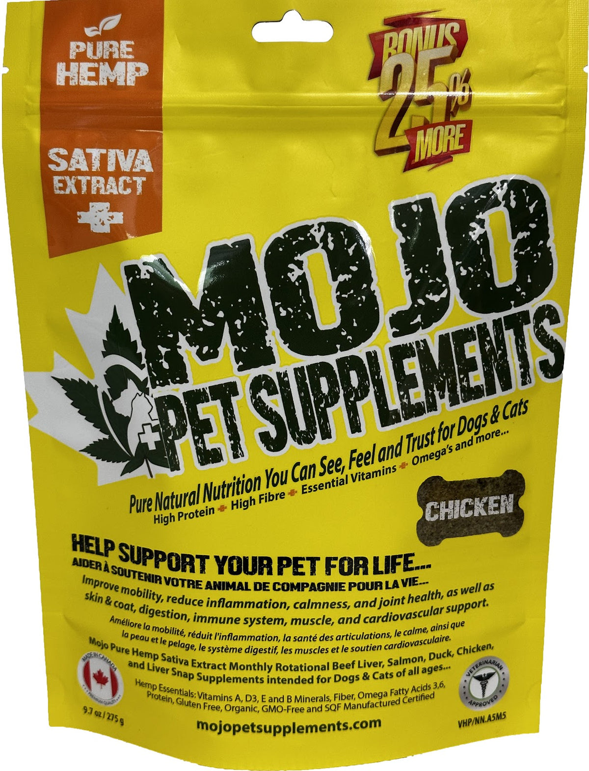 À base de chanvre Mojo - supplément pour chien et chat