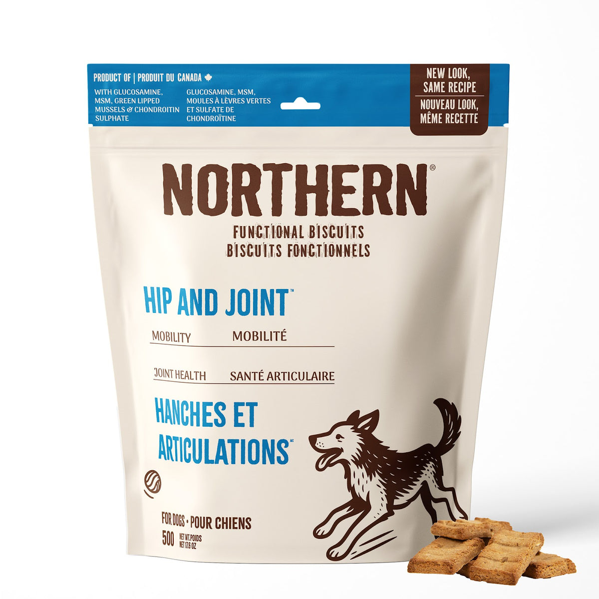 Biscuits fonctionnels pour chien, hanches et articulations 500 g