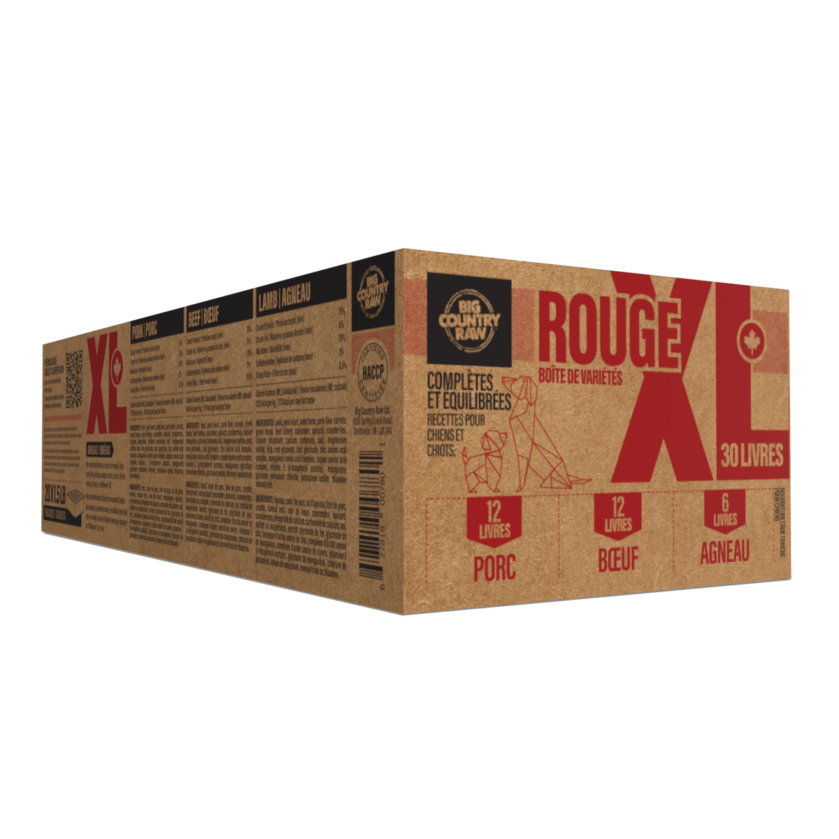 XL - nourriture crue pour chien