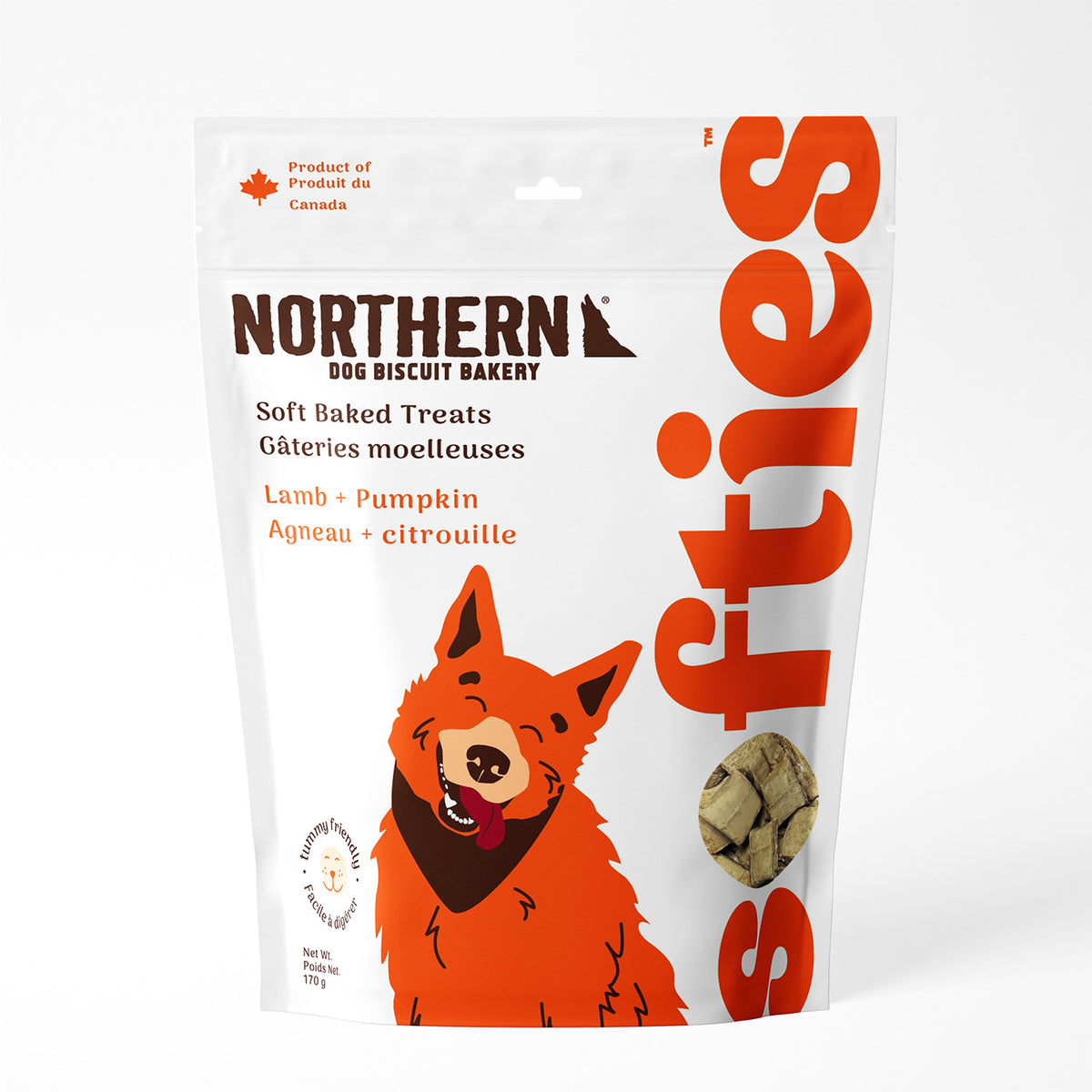 Gâteries Softies à l'agneau et citrouille pour chien 170 g