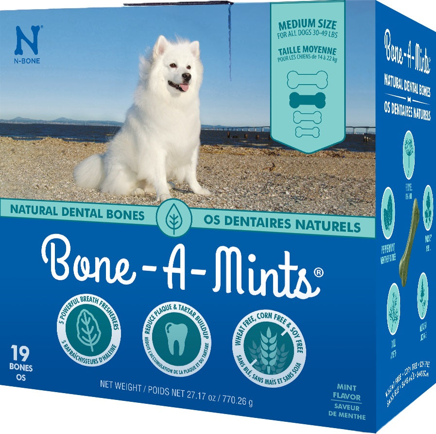Rafraîchissantes pour l'haleine Bone-a-Mints - gâteries dentaires pour chien