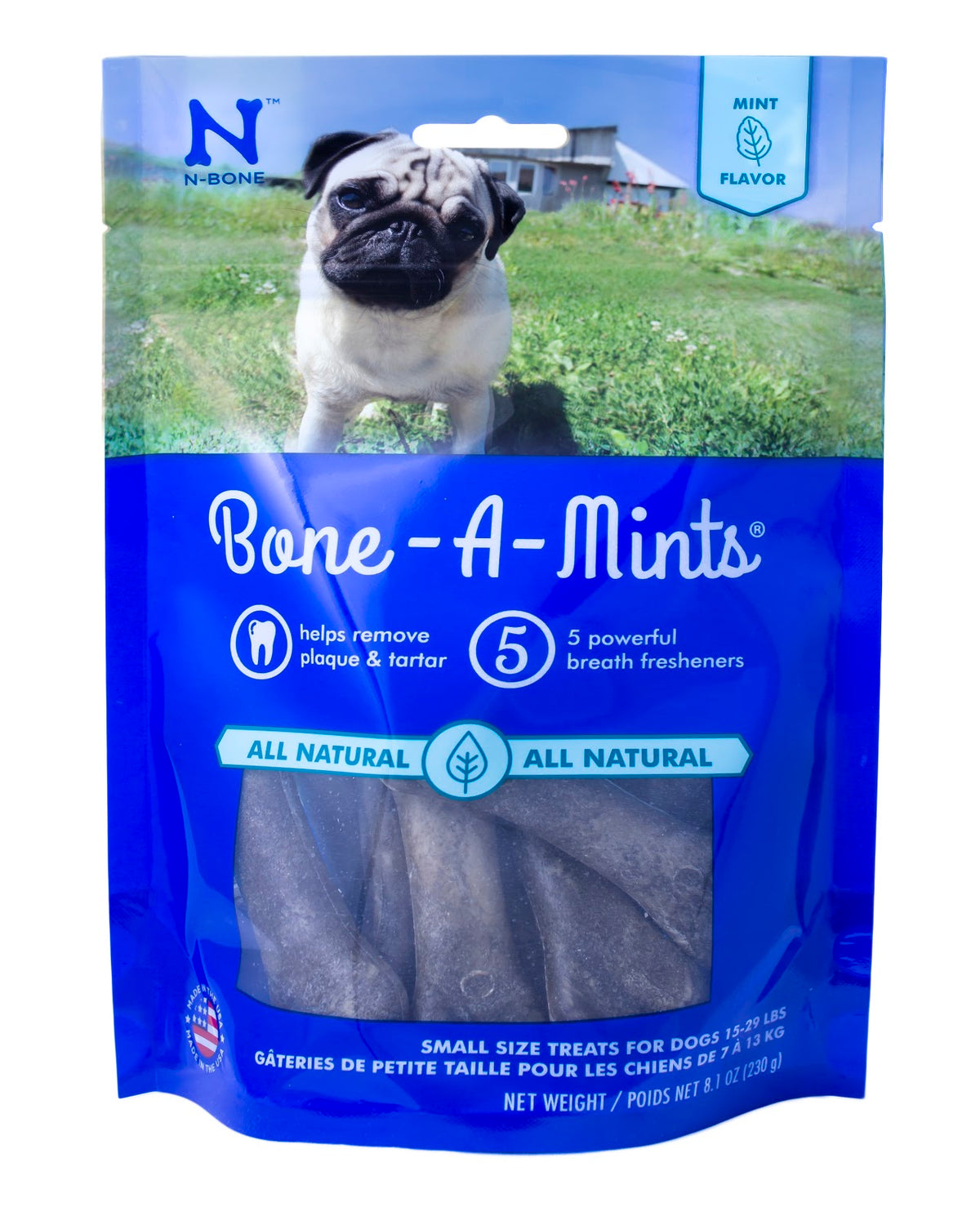 Rafraîchissantes pour l'haleine Bone-a-Mints - gâteries dentaires pour chien