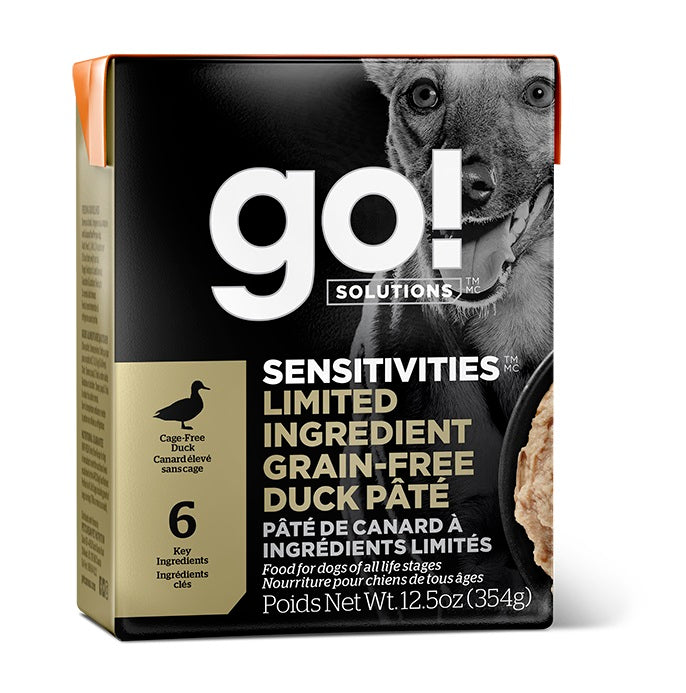 Nourriture humide Go! Solutions Sensitivities LID sans grains en Tetra Pak pour chien