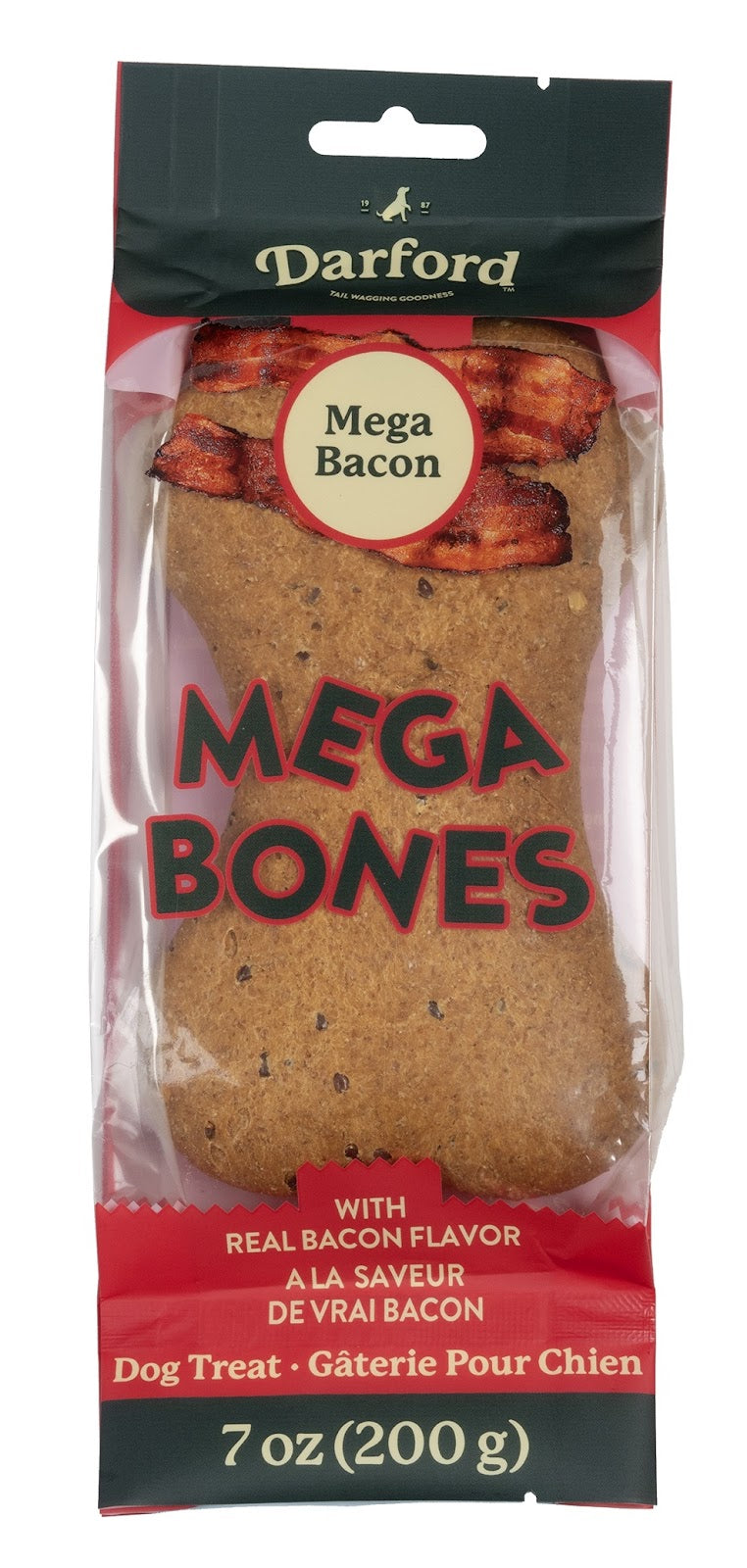 Gâteries Mega-Bones! au bacon pour chien 7 oz