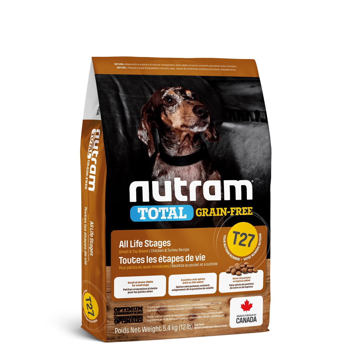 Nourriture sèche Total sans grains pour chien de petite race