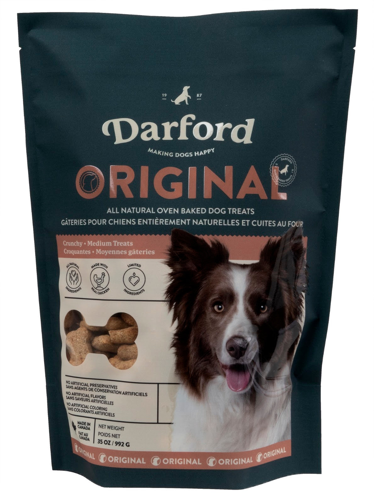 Gâteries Original en forme d'os en sac pour chien