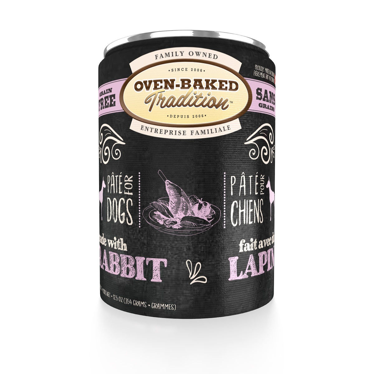 Pâté au lapin pour chien 12,5 oz