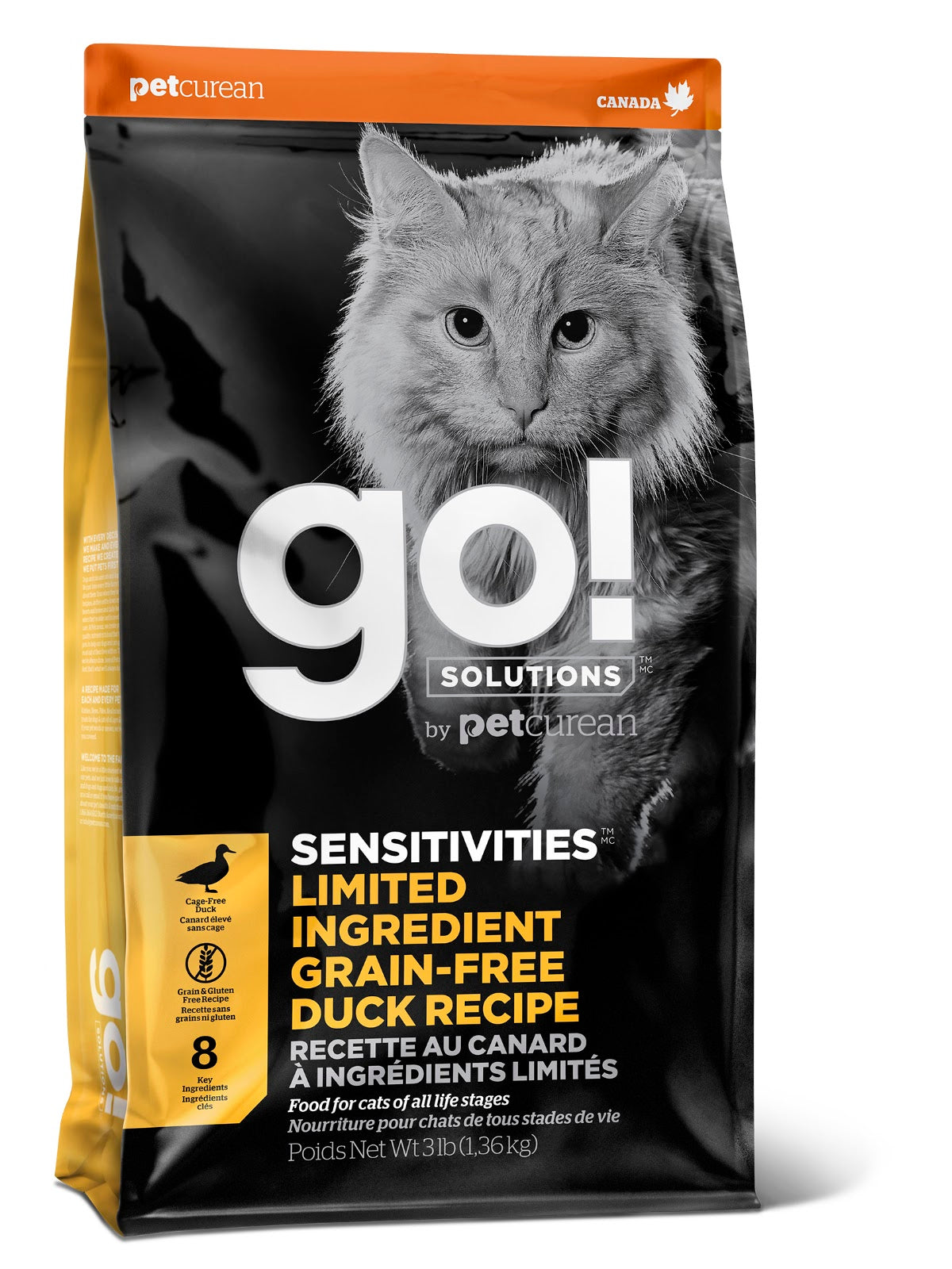 Nourriture sèche Go! Solutions Sensitivities LID sans grains pour chat
