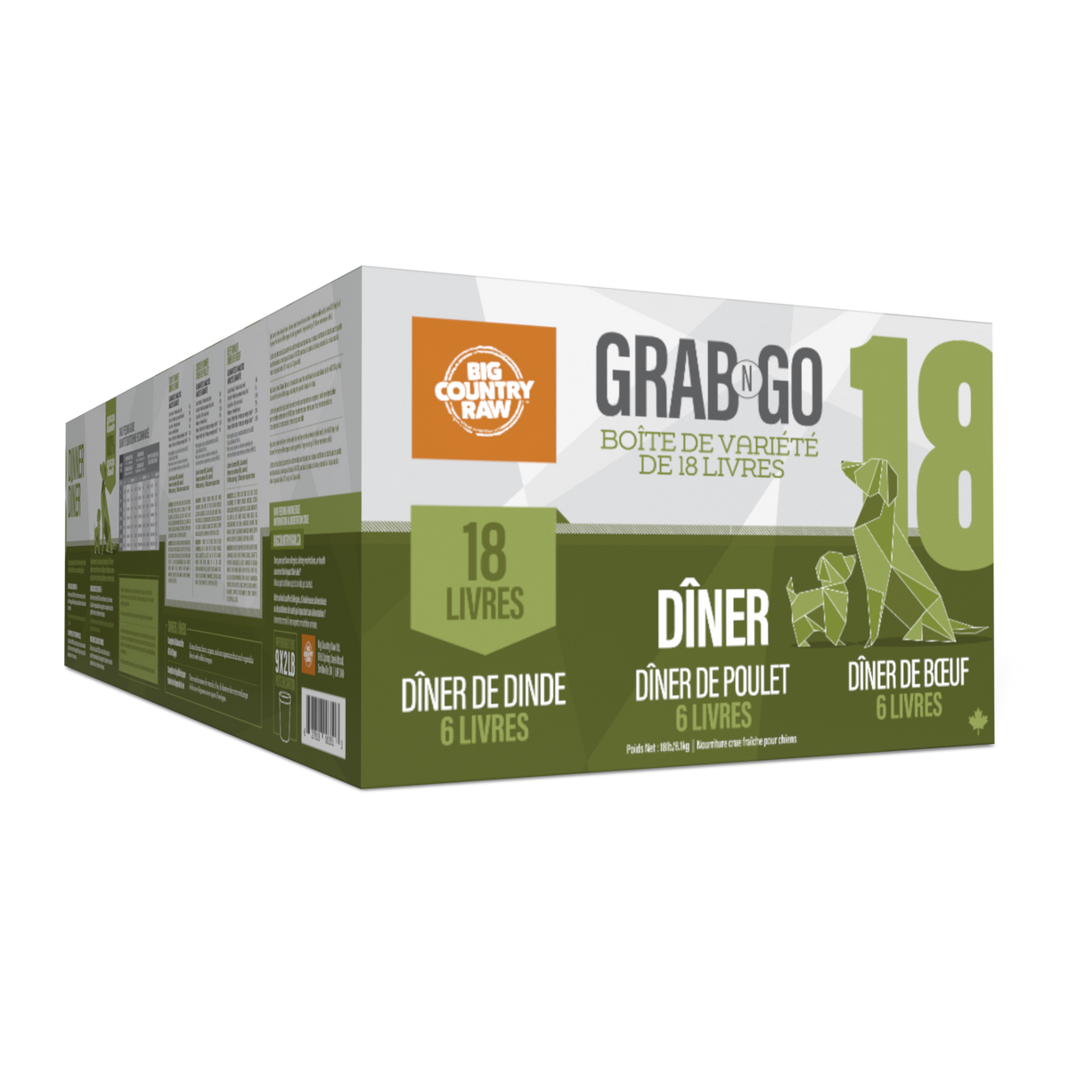 Grab N Go boîte variété - nourriture crue pour chien