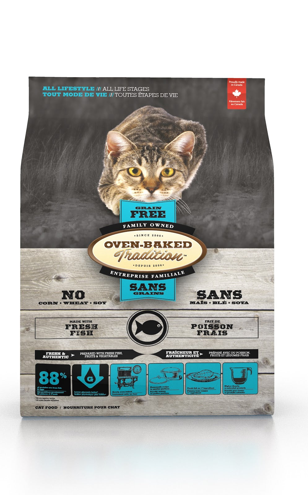Nourriture sèche sans grains pour chat