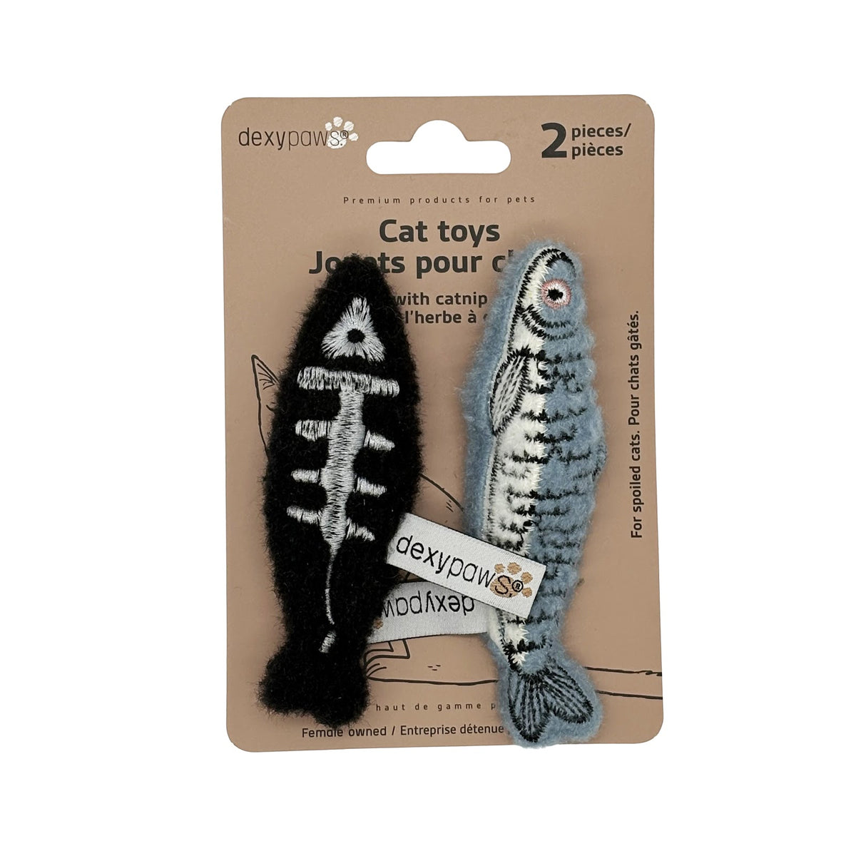 Duo de jouets pour chat avec herbe à chat